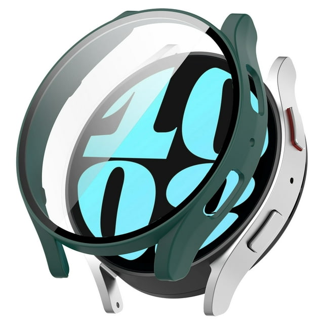 【40mm】Durable PC Case With Integrated Tempered Glass Screen Protector For Samsung Watch 6