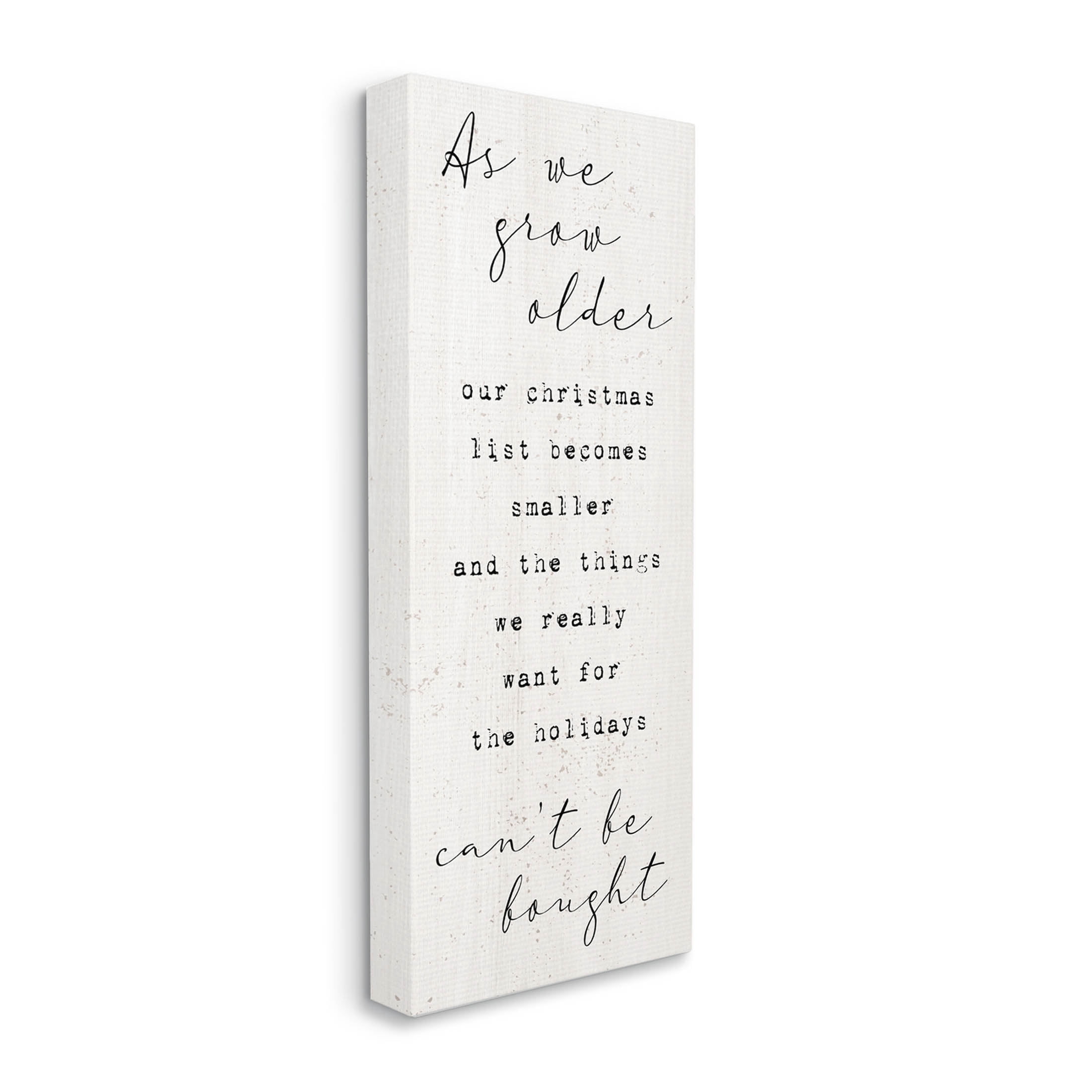 Gifts That Can't Be Bought Holiday Holiday Graphic Art Gallery Wrapped Canvas Print Wall Art