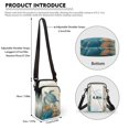 thumbnail image 6 of HELLHERO 4.33"x1.97"x7.09" Crossbody Bags Polyester for Women, Sea Turtle and Marine Life, 6 of 7