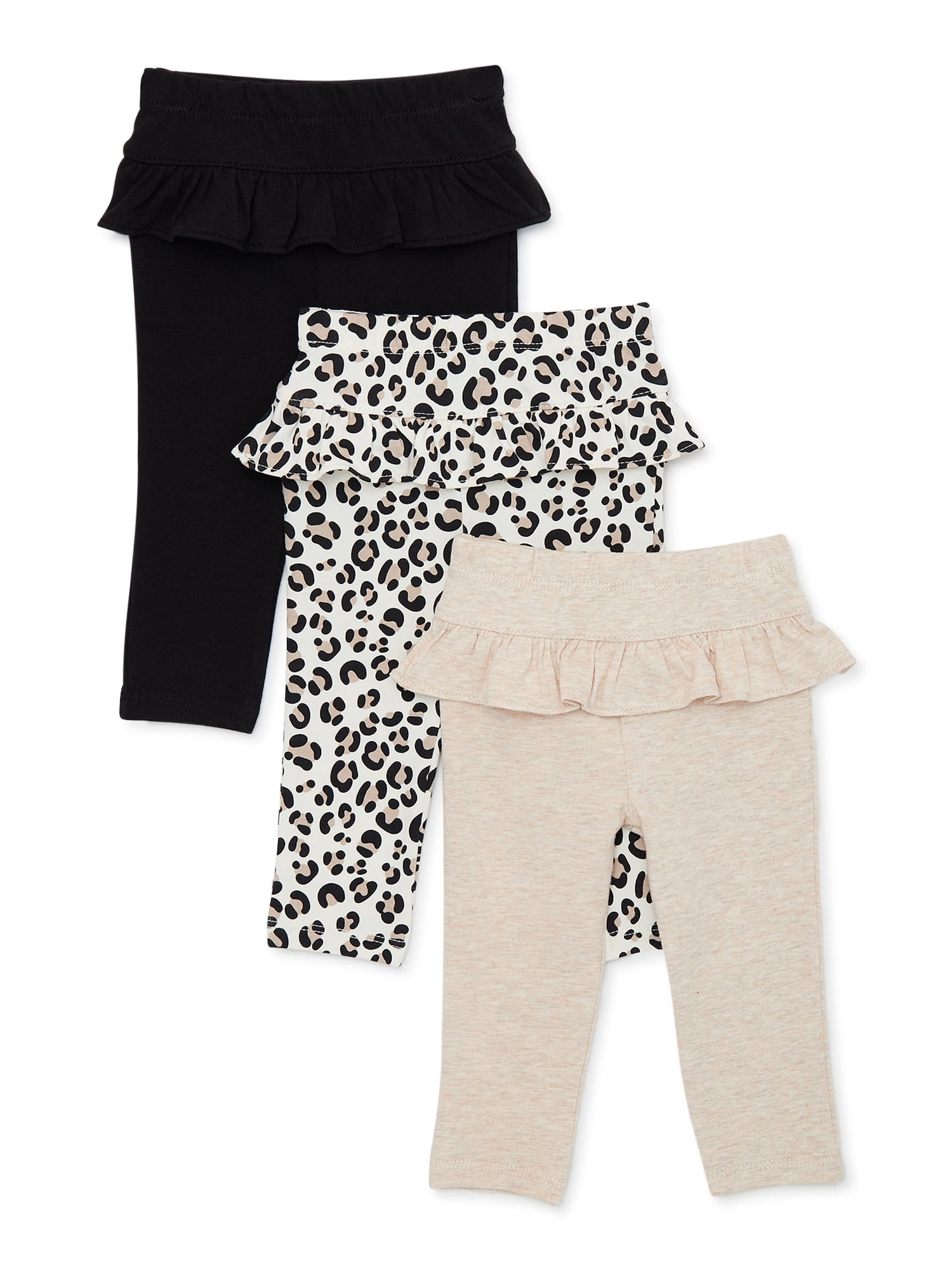 Garanimals Baby Girl Leggings Multipack, 3Pack, Sizes 0/324 Months