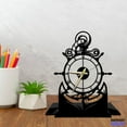 thumbnail image 2 of Handmadetneonsign Nautical Tabletop Metal Clock, Anchor Desktop Clock, Sailor Clock Home Decor 93316, 2 of 4