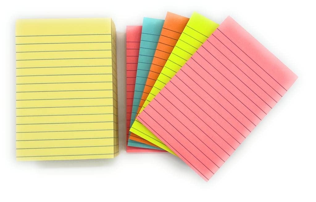 Post-it Notes, 4 x 6 Inches, 1000 Sheets, Assorted Colors, 10 Pads