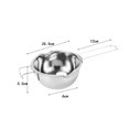 thumbnail image 3 of Cuenco para derretir dulces, olla para sopa portátil, fácil limpieza, caldera de acero inoxidable, olla para derretir Chocolate para exteriores 400ml, 3 of 8