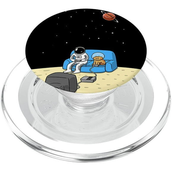 Empuñadura de teléfono PopSockets PopGrip para MagSafe Astronaut Cat