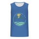 thumbnail image 3 of Mens Camisetas de Verano Casual sin Mangas de Impresión Suéter Cuello Redondo Deportes Superior, Poliéster, 3 of 4