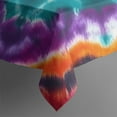 thumbnail image 5 of Colorful Tie Dye Starflower Pattern Square Tablecloth,Waterproof Square Table Cover,Wipeable Spillproof Washable Table Cover for Home Kitchen Party Decor 52"x52"(132x132cm), 5 of 6