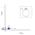 thumbnail image 4 of ANGARA Natural Classic Round Amethyst and Diamond Three Stone Ring in 925 Sterling Silver for Women (Size-5mm) | February Birthstone, Anniversary, Jewelry Gift for Women | Natural Amethyst Ring, 4 of 9
