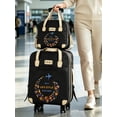 thumbnail image 2 of Gustave Wheeled Travel Backpack 2Pcs Carry on Luggage Set Rolling Laptop Backpack Overnight Trolley Suitcase Duffle Bag with 4 Wheels for Women Men Travel Work Business "Black", 2 of 8