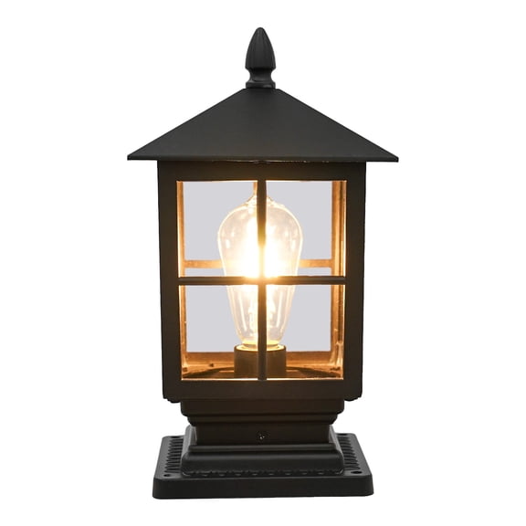 Outdoor Lamp Post Light Fixture Vintage Lantern Garden Gate Column Light w/oBulb