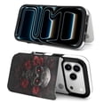 thumbnail image 4 of Wallet Case For Apple iPhone Air / 17 Pro / 17 Pro Max Series with Card Holder, PU Leather Kickstand Card Slots Screen Protector Included For iPhone 17 Series, Dark Skull Flower, 4 of 4