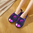 thumbnail image 6 of Fotbe Neon Toy Cat Reflections Pattern Women's Fuzzy Slippers Plush Slippers Fluffy Winter House Shoes Indoor and Outdoor-Large, 6 of 8