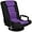 Black/Purple, variant on PRZL Swivel Gaming Chair 360 Degree Multipurpose Floor Chair Rocker for TV, Reading, Playing Video Games w/Lumbar Support, Armrest Handles, Adjustable Foldable Backrest - Pink/White