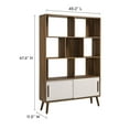 thumbnail image 3 of Bookcase Bookshelf Rack, Walnut Brown, Wood, Living Dining Room Kitchen Cafe Bistro Hospitality Restaurant, Modern Contemporary, HB37783, 3 of 9