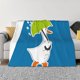 thumbnail image 1 of Balery Goose Holding an Umbrella Manta de Franela con Dibujo, Lujo Ultra Suave y Cálido, Antipelusa y Resistente a las Arrugas para Cama, Sofá, Camping -50"x40", 1 of 6