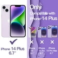 thumbnail image 2 of JETech Cute Case for iPhone 14 Plus 6.7-Inch, Wave Frame Curly Shape Shockproof Phone Cover for Women and Girls, Clear Hard PC Back (Purple), 2 of 7