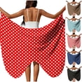 thumbnail image 2 of Frostluinai Beach Cover Ups for Women Plus Size Sarong Wrap Swimsuit Coverup Polka Dot Print Gauze Bikini Cover Up Dress Summer Vacation Outfits, 2 of 10
