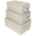 thumbnail image 4 of Sorbus Set of 3 Woven Storage Basket for Organizing with Lid, Mesh Hand (Beige), 4 of 9