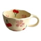 thumbnail image 3 of Taza de café de cerámica, taza de té de la leche con flores irregulares, taza de café reutilizable con asa, taza de café de 8,5 con flor para Bar y Rosa, 3 of 8