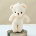 thumbnail image 3 of 10cm Cute Mini Teddy Bear Dolls White Bear Plush Toys Animal Stuffed Doll Keychain Pendant Party Wedding Bouquet Decoration Gift, 3 of 5