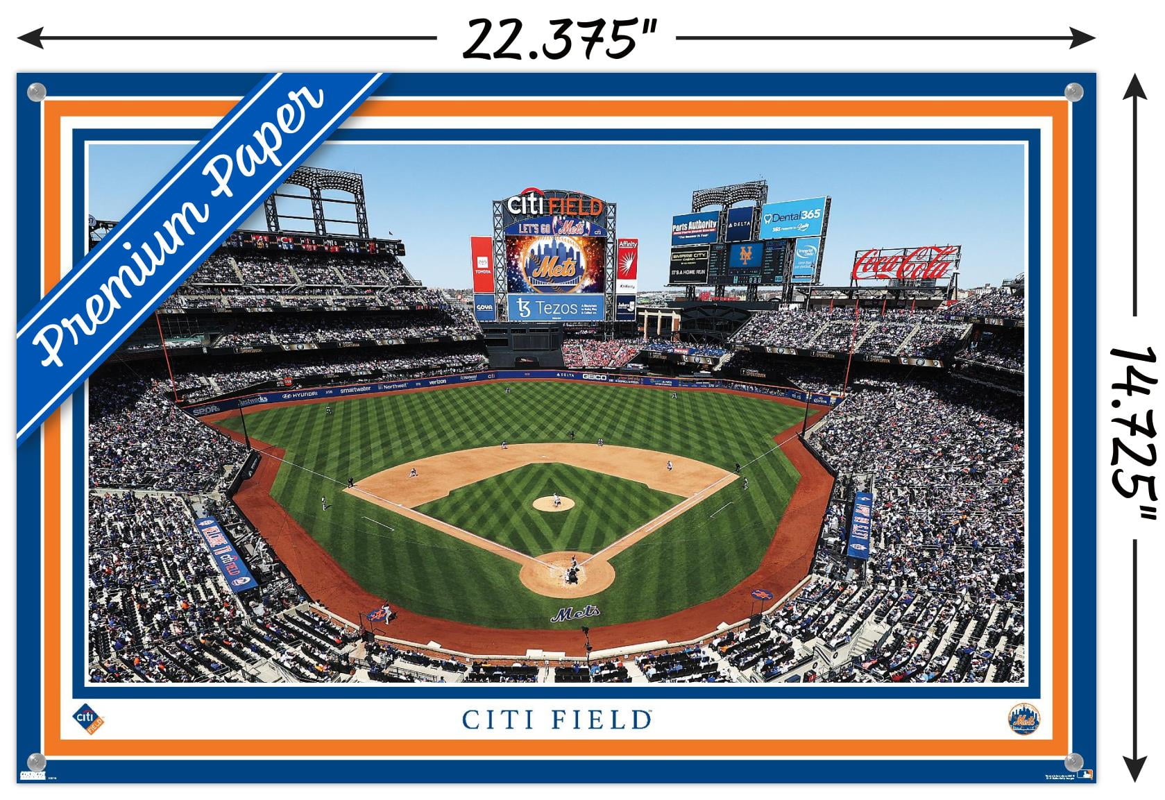 New York Mets Official METS PINSTRIPES MLB Baseball Team Logo Wall 22x34  POSTER