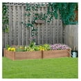 thumbnail image 2 of Raised Garden Bed Without Legs 8x2Ft ft Large Elevated Wood Planter Box for Vegetables, Flowers, , and （Brown）, 2 of 5
