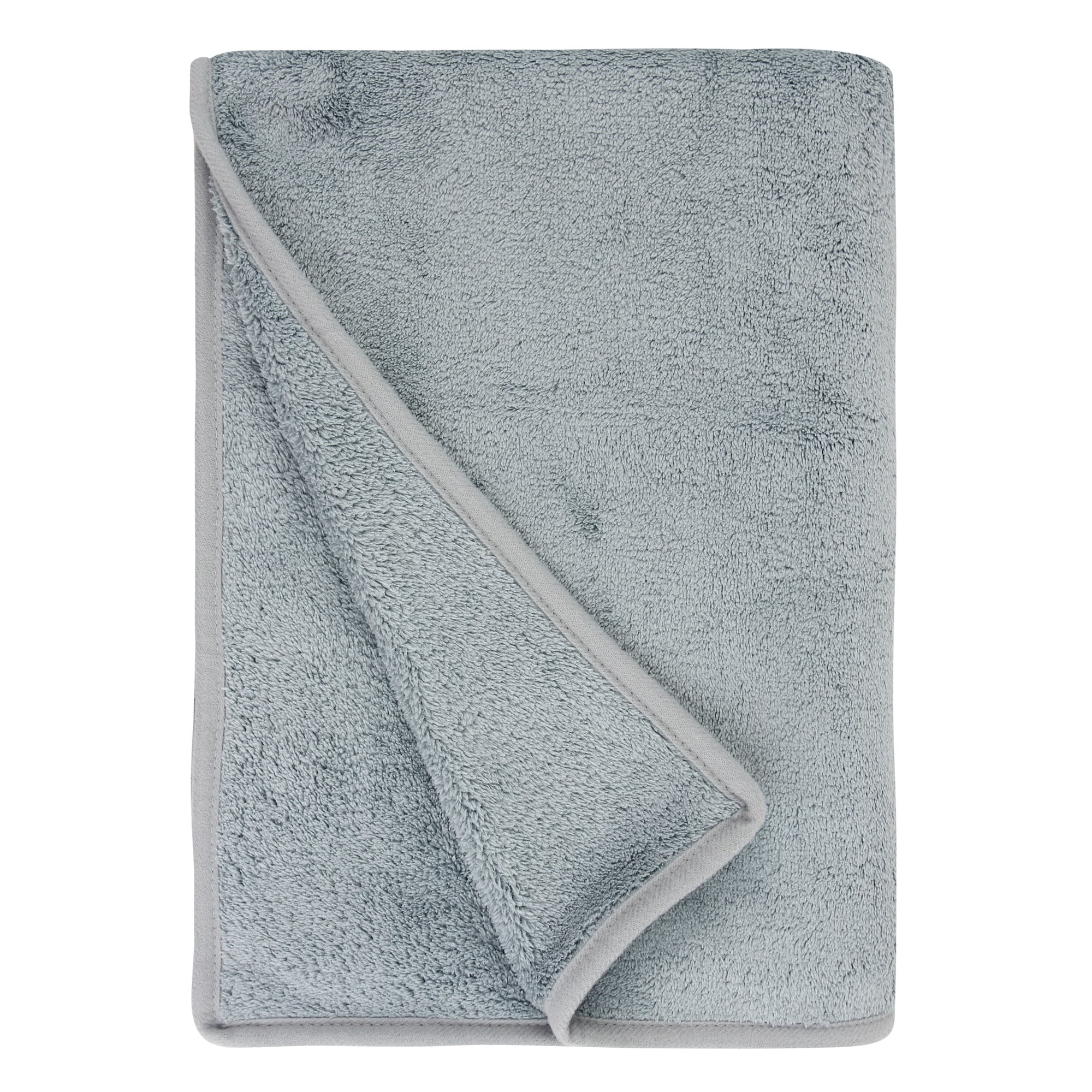 Farberware FBT-001-B-7 Sterling Blue Coral Fleece-Bath Towel - 6PC