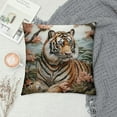 thumbnail image 2 of GOSMITH Pillow Cover,Tiger and Peacock (1) Throw Pillow Case Modern Cushion Cover Square Pillowcase Decoration for Sofa Bed Chair Car, 2 of 5