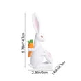 thumbnail image 3 of Resin Easter Bunny under $5! Yrmaups Easter Bunny with Carrot Resin Ornament, Cute Bunny Figurine for Easter Decoration, Tabletop Shelf Decor, Spring Seasonal Home Decor, 3 of 6