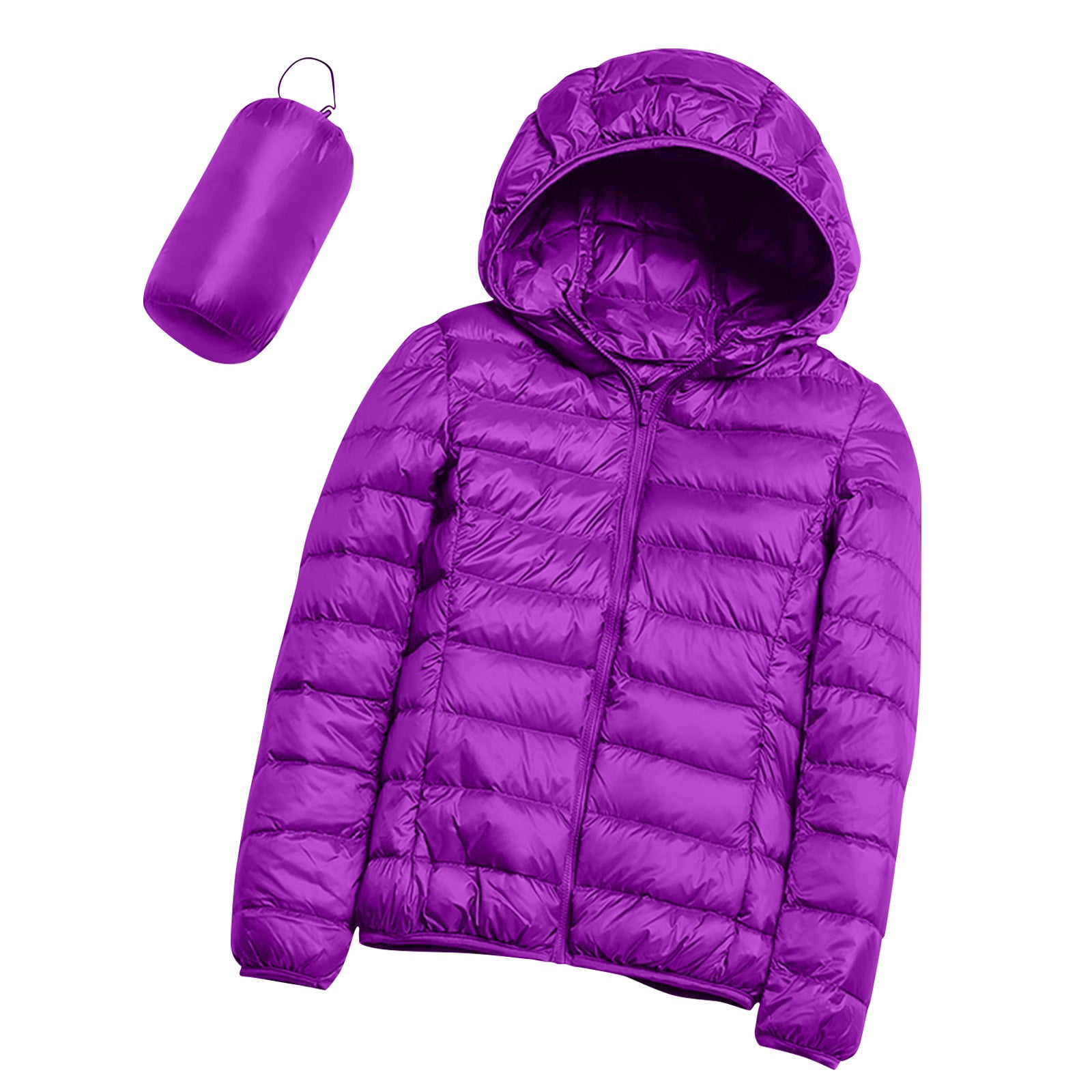 Outdoor Women’s Lightweight Packable Puffer Winter Jacket Insulated Puffy Hooded Coat for Snow