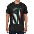 thumbnail image 1 of Cinco De Mayo Mexican American Distressed Flag Mens Soft T Shirt Charcoal Black Triblend MD, 1 of 1