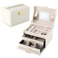thumbnail image 1 of Jewelry Organizer Portable Pure Color Large Capacity Necklace Case Earrings Case, 1 of 9