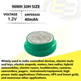 thumbnail image 4 of Exell Battery 5-Pack 1.2V 40mAh NiMH Rechargable Button Flat Top Batteries, 4 of 7