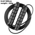 thumbnail image 2 of Weighted Wire Skipping Rope, Adjustable, Non-Slip Grip, Smooth Motion Glide - pure black, 2 of 5