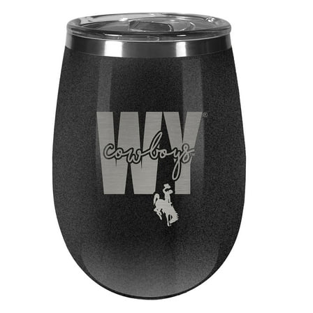 Wyoming Cowboys 10oz. Onyx Wine Tumbler