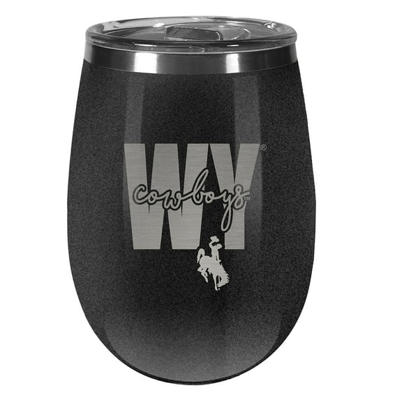 Wyoming Cowboys 10oz. Onyx Wine Tumbler