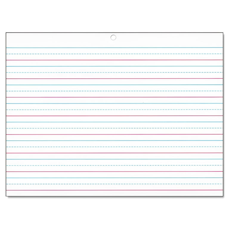 Pacon Multi-Sensory Ruled Handwriting Tablet - Student - 1 Each - White Pacon Multi-Sensory Ruled Handwriting Tablet - Student - 1 Each - White