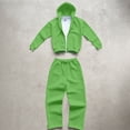 thumbnail image 4 of DORKASM Men's Full Zip Hooded Sweatshirt and Casual Athletic Jogger Tracksuit Set Green 3XL, 4 of 5