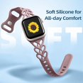 thumbnail image 4 of Slim Braided Silicone Band: for Apple Watch Bands Women 40mm 41mm 42mm 38mm 44mm 45mm 46mm 49mm - Cute Heart Lace Breathable Thin Sport Strap for iWatch SE Ultra Series 11 10 9 8 7 6 5 4 3 2 1, 4 of 6