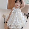 thumbnail image 5 of Kids Girls 3D Butterfly Summer Halter Dress Toddler Princess Sleeveless Sundress 1-7T, 5 of 8