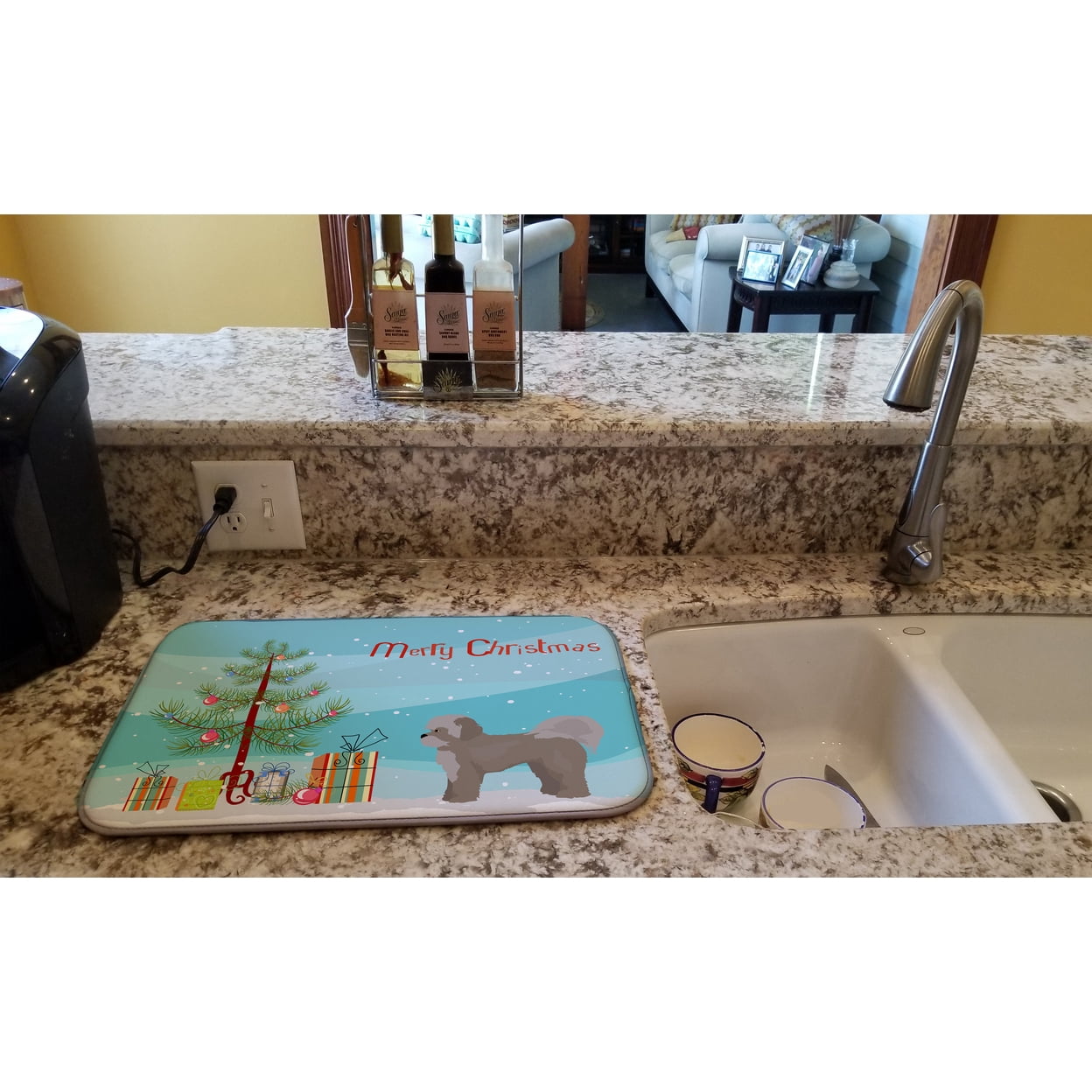 Zuchon #1 Christmas Tree Dish Drying Mat