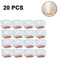 thumbnail image 2 of Protectores de patas de sillas para pisos de madera dura Fundas de patas de sillas Protectores de patas de sillas transparentes Paquete de 20 Tapas de patas de muebles de silicona Xemadio 221110-2, 2 of 9