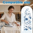 thumbnail image 6 of Ironing Board Cover and Pad, Standard Size 15x54, Scorch Resistant Thick Padding, Elastic Edge & 4 Fasteners, Blue Floral, 6 of 8