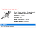 thumbnail image 2 of Brake Master Cylinder - Compatible with 1992 - 1993 Mercedes-Benz 500E, 2 of 2