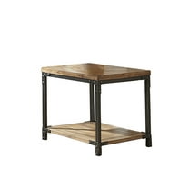Steve Silver 23" Lantana End Table in Antique Brown Honey