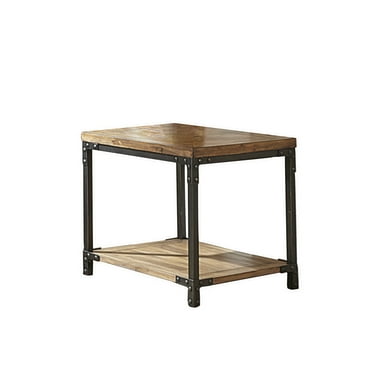 Steve Silver 23" Lantana End Table in Antique Brown Honey