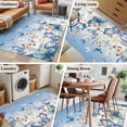 thumbnail image 6 of Rectangle Area Rug 4x6ft,Watercolor Butterfly Animal Washable Carpet Non-Slip Runner Accent Rugs Indoor Floor Mat for Bedroom Living Room Decor,Blue Gradient, 6 of 9