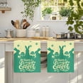 thumbnail image 4 of Happy Easter Rabbits Kitchen Towels Set of 2, Spring Daisy Green Silhouette Yellow Absorbent Dish Towels for Kitchen, Microfiber Hand Towel, Quick Drying Tea Towel for Cleaning Decorative Dishcloths, 4 of 7