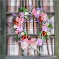 thumbnail image 4 of Linjieee Valentines Wreaths for Front Door Bow Flower Garland Pink And Purple Wreath Holiday Decorations Outdoor Courtyard Wedding Decorations, 4 of 9