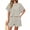 Beige, variant on Womens 2 Piece Sets Summer Lounge Sets Striped Short Sleeve Oversized T Shirts Drawstring Shorts Matching Set