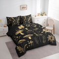 thumbnail image 3 of jejeloiu Gold Mushroom Butterfly 7 Pieces Bedding Comforter Set,Boho Exotic Style Full Bedding Set,Rustic Botanical Plants Fitted Sheet Flat Sheet For Men Women,Super Cozy Room Decor Reversible, 3 of 8